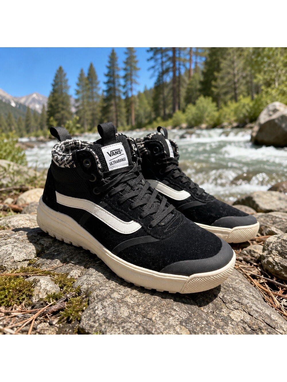 Vans UltraRange Hi DL MTE Woven Black White Men 5 Women 6.5 NWOB